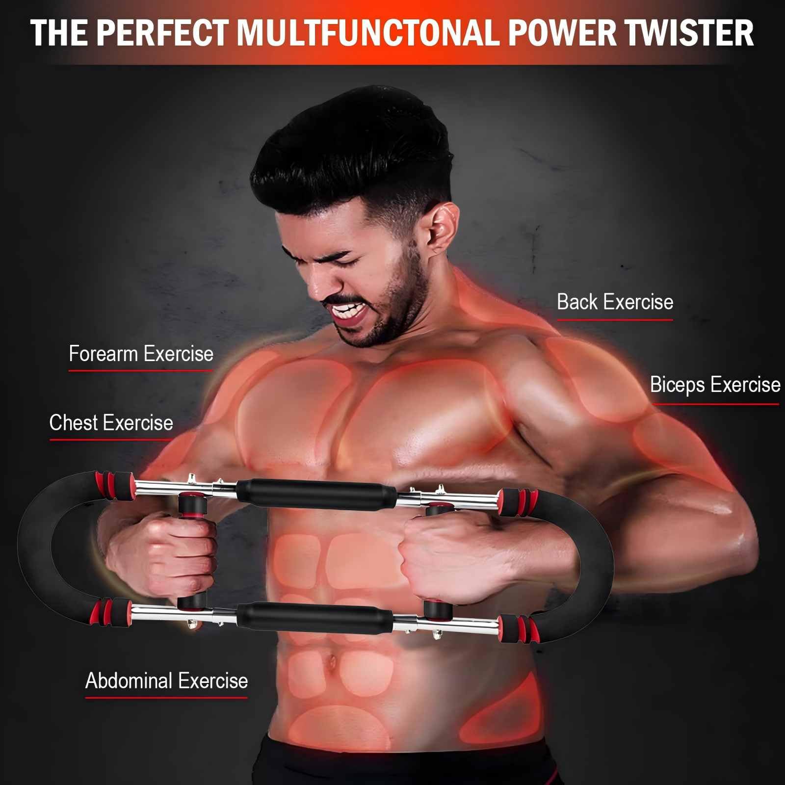 Brusttrainer Männer,Twister Armtrainer (40BL-110BL/18KG-50KG) 6 Stufen Einstellen Verstellbarer Brust Trainingsgerät Unterarmtrainer
